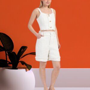 Walter Baker Set Trouser Ashton Shorts and top Lotus Tweed NWT Sz M